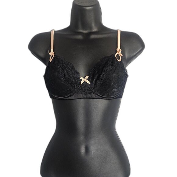 Elle MacPherson 34B Lace Unlined Bra With Cute little Keyhole Details - Picture 1 of 6